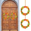 Engrowtic 24 Sets Thanksgiving Wreath Craft Enter with a Thankful Heart Wreath Craft Kits DIY Maple Acorn Hanging Ornament Home Door Decorations Fall Activities Party Favors