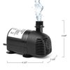 12V - 24V DC Brushless Submersible Water Pump, 410GPH, for Solar Fountain, Fish Pond, and Aquarium