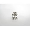 Tiny mini silver daisy flower metal hair claw clips