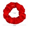 Jaciya 12 Packs Red Hair Scrunchies Satin Scrunchy Elastic Band Hair Bobbles Scrunchies Hair Ties Ponytail Holder Hair Accessories for Women Girls