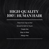 GOO GOO Clip in Hair Extensions Real Human Hair, 16inch 120g 7Pcs, 1 Jet black, Remy Human Hair Extensions Clip ins for Women, Natural Human Hair