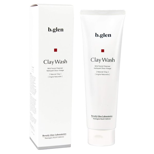 b.glen Clay Wash - Non-Foaming Face Wash for Men & Women from Japan with Hyaluronic Acid – Bentonite Clay – Helps for Dry Skin, Acne, Blackhead, Clogged Pores