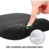 Ergonomic Gaming Mouse Pad with Wrist Support Gel Rest for Laptop at Internet Cafe, Home & Office, Non-Slip Silicone Base Mouse Mat