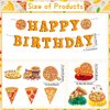 Refavor Pizza Party Decorations - 11PCS Pizza Birthday Party Decorations Pizza Happy Birthday Banners Hanging Swirl Pizza Theme Honeycomb Centerpieces Table Decor Supplies Pizza Decorations for Party