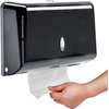Paper Towel Dispensers, Commercial Toilet Tissue Dispensers Wall Mount Paper Towel Holder C-Fold/Multifold Paper Towel Dispenser for Bathroom, Kitchen(Black)