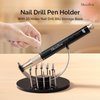MelodySusie Nail Drill Pen & Bits Holder,10 Holes Acrylic Nail Bits Stand, Professional Nail Drill Organizer Compatible with Most Nail Drill Pens Available on the Market(Not Including Efile & Bits)