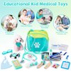 Doctor Kit for Toddlers 3-5 with Dog Toy 37 PCS Veterinarian Playset for Kids Doctors Play Set Pretend Play Doctor Set Vet Kit for Kids Medical Kit with Real Stethoscope Doctor Toys for Girls Age 3+