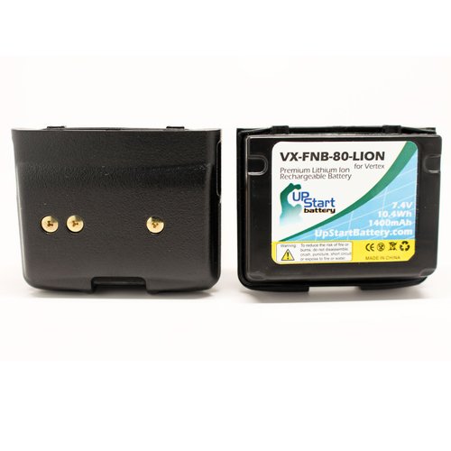 2 Pack Replacement for Yaesu VX-7R Battery - Compatible with Yaesu FNB-80Li Two-Way Radio Battery (1400mAh, 7.4V, Lithium-Ion)