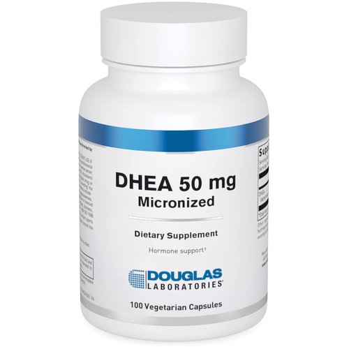Douglas Laboratories DHEA 50 mg Capsules - Micronized - Supports Hormone Balance, Immunity, Brain, Bone Health & Metabolism* - Non-GMO - 100 Vegetarian Capsules