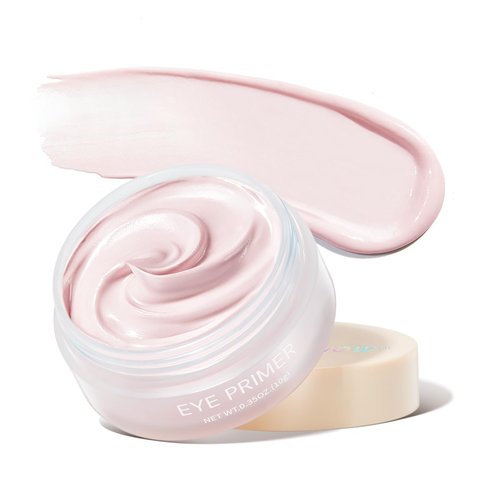 IMAKEUPNOW Eyeshadow Primer Cream, Eye Primer with Ice Cream-like Texture for Long Lasting Powder Grip Enhances Color Payoff Eye Makeup Prevents Eyelid Staining, for All Skin Type - Matte, Transparent