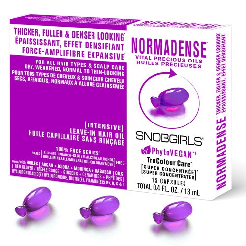 SNOBGIRLS NORMADENSE Vegan Hair Growth Oil. Thicker, Fuller Hair Serum with Argan Oil, Hyaluronic...