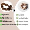 3PCS Hair Scrunchies Silk Adjustable High Elasticity Hair Ties Durable Soft Elastic Hair Rubber Bands Black Hair Ties Ponytail Holders for Women Girls Brown