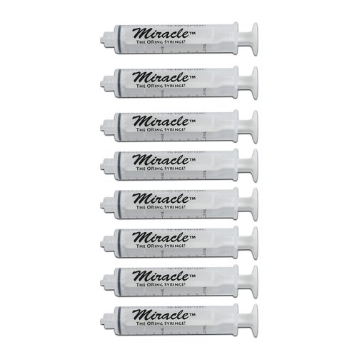 Miracle Oring Syringe- 10 ml Luer Lock Syringe- Package Contains 8 Individually Wrapped Sterile Oring Syringes for Handfeeding Animals, Administering Supplements, Measuring Liquids, and More
