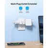 TROND Multi Plug Outlet Extender 2 Pack - Electrical Wall Outlet Splitter, 3 Way Outlet Wall Adapter, Cruise Essentials, Small Multiple Plug Expander for Cruise Ship Home Office Dorm Room