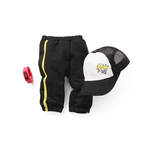 American Girl Truly Me 18-inch Doll Accessories Black Joggers, Baseball Cap, and Fitness-Style Watch, For Ages 6+