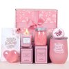 iHave Birthday Gifts for Women - Mom, Wife, Girlfriend, Sister, Best Friends - Unique Spa Gifts for Her, Rose Gift Idea Including Tumbler, Bath Bombs, Bath Salts, Candles, Soap and Thank You Cards
