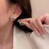 YienDoo Crystal Star Cuff Wrap Earrings Gold Claw Cuff Earrings Rhinestone Star Ear Jacket Star Cluster Stud Earrings Statement Sparkly Crystal Flowers Crawler Earrings Jewelry for Women and Girls