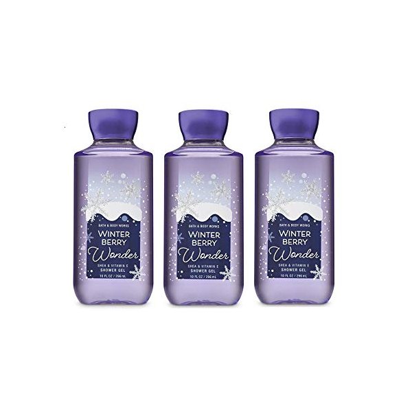Lot of 3 Bath & Body Works Winterberry Wonder Shea & Vitamin Shower Gel (Winterberry Wonder)