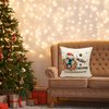 Mancheng-zi Golden Retriever Christmas Pillow Covers 18x18,Golden Retriever Christmas Decorations,Merry Christmas It's Golden Retriever Glitter Throw Pillow Covers,Golden Retriever Gifts