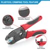 Plustool Crimping Tool for Heat Shrink Connectors AWG22-10, Ratcheting Wire Terminal Crimper - Crimping Pliers - Electrical Crimping Tool