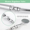 APLusee Shower Regulator Valve, APLusee Brass Shower Head Shut Off Control Valve, Water Flow Restrictor with On Off Switch, Chrome