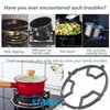Reyhoar Non Slip Gas Ring Reducer, Burner Grate for Butter Warmer/Small Saucepan, Cast Iron Wok Support Ring- Compatible with Most Gas Stove Range Cooktop, 7.5 Inch, Black