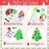 Feifeiya 48 Set Christmas Suncatcher Craft Tissue Paper Craft Kit Gingerbread Man Xmas Tree Suncatchers Stained Glass Effect Paper Sun Catchers DIY Craft for Home Class Window Art Decorations Supplies