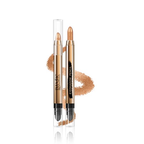 DELISOUL Metallic Eyeshadow Stick, Matte & Shimmer Cream Eye Shadow Stick, No Crease Glitter Eyeshadow Crayon, Long Lasting, Waterproof, High Pigmented Eye Highlighter Pen With Blending Sponge, #08