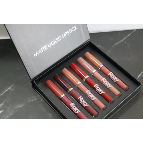 6-Piece Matte Liquid Lipstick Set - Long-Lasting, Highly Pigmented, Smudge-Proof, and Non-Drying Formula - Includes 6 Bold and Beautiful Shades