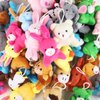 Fovths 48 Pieces Mini Plush Animals Toys Set Lovely Small Stuffed Animal Keychain Decor for Easter Hunts, Party Favors, Carnival Prizes, Egg Hunt Supplies, Goodie Bag Fillers