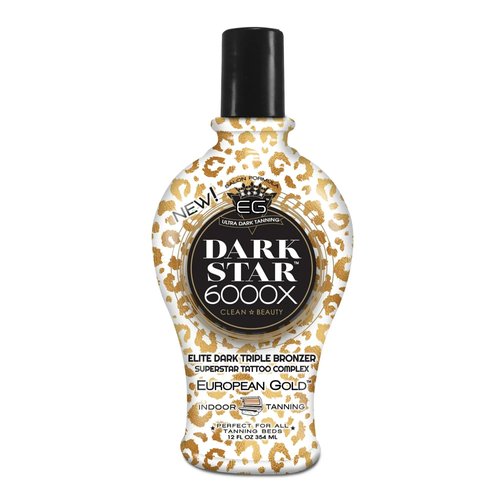 European Gold Dark Star 6000X Ultra Dark Tanning Lotion 12oz Elite Triple Bronze