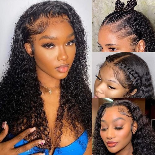 Alsother 18 Inch Water Wave Lace Front Wigs Human Hair 13x4 HD Lace Frontal Human Hair Wig 180% D...