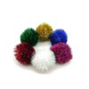 Tuff Kitty Puff Jumbo Sparkle Ball Cat Toy - (2 inch) 6 Pak Pick A Color (Green)