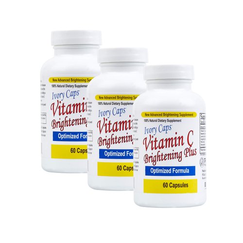 Ivory Caps 3 Pack Maximum Strength Vitamin C Brightening Plus 60 Caps