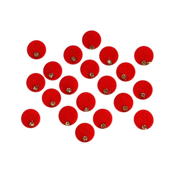 Indian Red Color Velvet Dot Bindi Tattoo Stickers Adhesive Body Jewelry Indian Daily Use Forehead Bindi Round Dot..