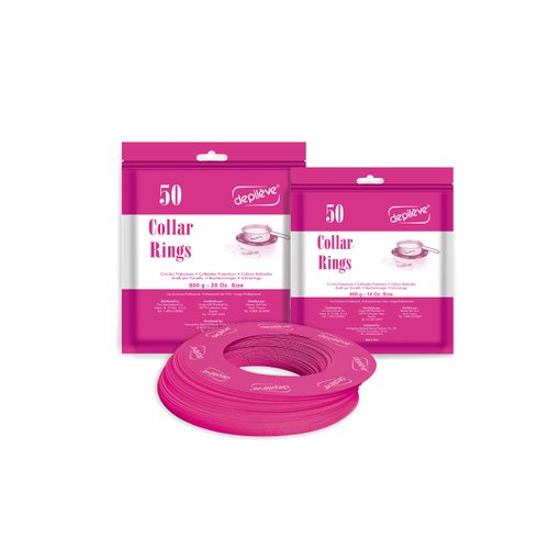 Depileve Wax Warmer Collars -Pack of 50 Wax Collars -Wax Pot Collars -14 oz. Size