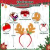 HOVACY 16 Packs Christmas Headbands, Cute Universal Christmas Toppers, Santa Hat, Reindeer Antlers, Snowman, Elf Hat, Bow Headwear for Adults Kids, Christmas Party Favors Holiday Supplies