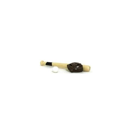 Miniature Baseball Bat, Glove & Ball
