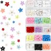 3D Flower Nail Charms, 3 Boxes 3D Acrylic Flower Nail Art Rhinestones with Gold Silver Pearl Beads Tweezers Included Spring Blossom Petal for DIY Nail Decorations