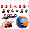 Lorfancy 72 Pcs Ninja Party Favors Supplies Kids Ninja Toys Headbands Slap Bracelets Stickers Keychains Accessories Boys Ninja Samurai Birthday Party Decorations Goodie Bag Fillers Gifts