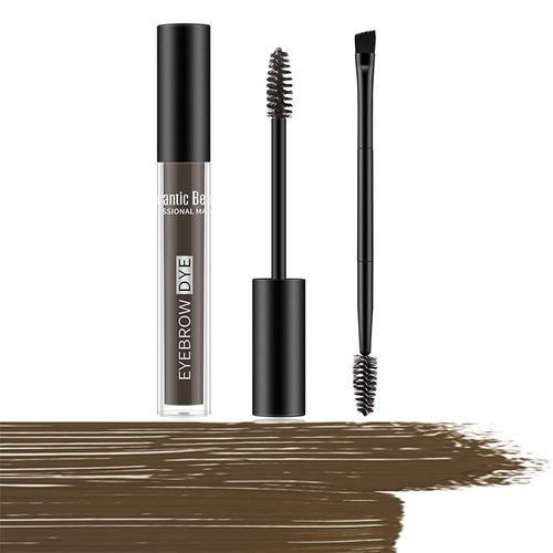 Waterproof Eyebrow Gel for Long Lasting Makeup, Semi-permanent Eyebrow Gel,Sweat Resistant, Full Natural, Brow Pen Tinted Makeup (Black/Brown)