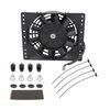 6'' Inch Small Slim Push Pull Electric Cooling Fan 650CFM Radiator Oil Cooler Mount Kit Universal Black