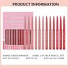 LuckNest Lip Liner Set - 12 Colors Velvet Slim High Pigmented Makeup Lip Liners Waterproof Long LastingNon-marking Matt Velvet Lipstick Pen for Daily/Travel/Party/Work