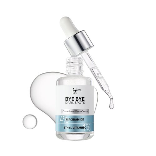 IT Cosmetics Bye Bye Dark Spots 4% Niacinamide Serum - Visibly Reduces Dark Spots & Improves Skin Clarity In 8 Weeks - Facial Serum with 1% Ethyl Vitamin C - For All Skin Types - 1 Fl. Oz