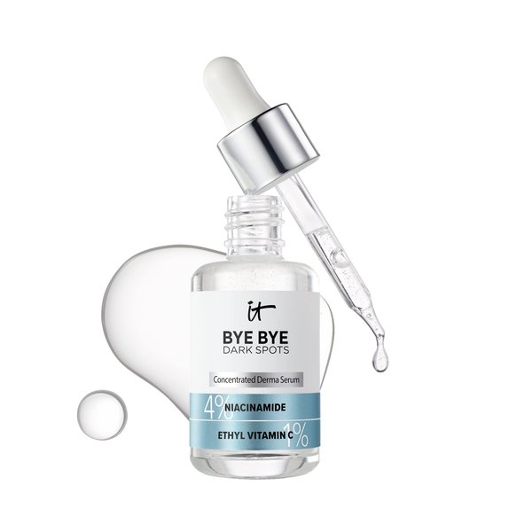 IT Cosmetics Bye Bye Dark Spots 4% Niacinamide Serum - Visibly Reduces Dark Spots & Improves Skin Clarity In 8 Weeks - Facial Serum with 1% Ethyl Vitamin C - For All Skin Types - 1 Fl. Oz