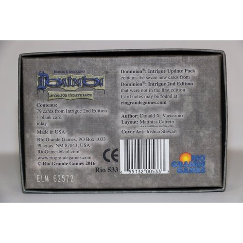 Rio Grande Games Dominion: Intrigue 2nd Edition Board Game Update Pack