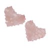 2Pcs Rose Quartz Eye Mask, Jadestone Eye Patch Reduce Facial Edema Relieve Eye Strain Heart Shaped Stone Eye Pad for Massage Facial Cooling Mask