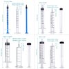 20 Pack Plastic Syringes - 1ml / 3ml / 5ml / 10ml - Separate Sterile Packaging Syringe Without Needle with Caps,Suitable for Scientific Labs Measurement, Measuring, Dispensing, Watering, Refilling