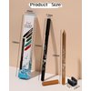 Black Brown Gel Eyeliner Pencil-2Pcs Multi-Use Gel Eye Liner Eyeshadow Pen,Long Lasting Waterproof Smudge-proof Water Line Pencil,Professional Eye Makeup Set for Women with Pencil Sharpener-01+06