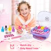 Shemira Nail Polish Kit for Girls Ages 7-12 Years Old, Nail Art Toy for Girls 5 6 7 8 9 10 11 12 Years Old, Nail Art Studio with Purple Nail Dryer for Girls, Christmas & Birthday Gifts for Girls